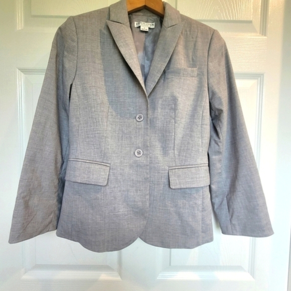 Pendleton Jackets & Blazers - Pendleton Petite Size 4 Heather Gray Women's Button‎ Up Blazer Jacket